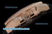 Ulysse Nardin Maxi Marine Diver Automatic Movement Rose Gold Case and Bezel with White Dial and Black Rubber Strap