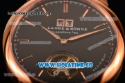 A.Lange&Sohne Saxonia Tourbillon Asia Automatic Rose Gold Case with Black Dial and Stick Markers