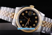 Rolex Datejust Automatic Movement with Diamond Marking and Black Dial