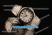 Patek Philippe Nautilus Jumbo Miyota 9015 Automatic Full Steel with White DIal and Stick Markers - 1:1 Original