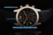 Porsche Design Limited Edition Chronograph Miyota Quartz Movement Steel Case with Black Dial and Black Rubber Strap