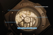 Hublot King Power Swiss Valjoux 7750 Automatic Movement PVD Case with Black Rubber Strap