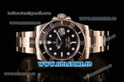 Rolex Submariner Clone Rolex 3135 Automatic Steel Case/Bracelet with Black Dial and White Markers (CF)