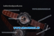 Hublot Masterpiece MP 08 Antikythera Sunmoon Asia 2813 Automatic PVD Case Skeleton Dial and Brown Leather Strap