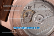 U-Boat Chimera Automatic Asia ST25 Automatic Rose Gold Case White Dial Brown Leather Strap and Arabic Number Markers