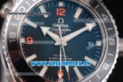 Omega Seamaster Planet Ocean GMT Clone Omega 8605 Automatic Stainless Steel Case/Bracelet with Black Dial and Stick/Arabic Numeral Markers (BP)