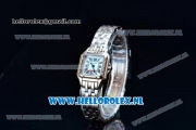 Cartier Santos 100 Japanese Miyota Quartz Rose Gold Case with White Dial Roman Numberal Markers and Rose Gold Bracelet