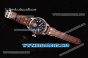 IWC Big Pilot "Markus Buhler" Asia 6497 Manual Winding Steel Case with Blue Dial Arabic Number Markers and Brown Leather Strap - 1:1 Original (KW)