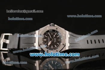 Audemars Piguet Royal Oak Offshore Diver Asia 2813 Automatic Steel Case with Black Dial and Black Rubber Strap