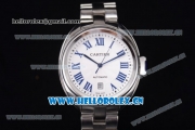 Cartier Cle de Cartier Asia ST16 Automatic Stainless Steel Case/Bracelet White Dial and Roman Markers