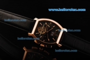 Vacheron Constantin Malte Tourbillon Automatic Movement Rose Gold Case with Black Dial and Rose Gold Stick Markers