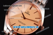 Omega De Ville Tresor Master Co-Axial Swiss ETA 2824 Automatic Two Tone with Orange Dial and Stick Markers