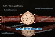 Patek Philippe Calatrava 2813 Automatic Rose Gold Case with Beige Dial and Arabic Numeral Markers