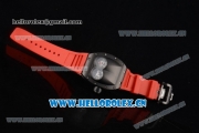 Richard Mille RM053 Asia Automatic PVD Case with Skeleton Dial and Red Rubber Strap