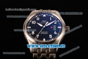 IWC Pilot's Watch Mark XVII Swiss ETA 2892 Automatic Full Steel with Black Dial and Arabic Numeral Markers