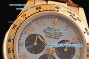 Rolex Daytona Chronograph Swiss Valjoux 7750 Auotmaitc Gold Case with Gold Numeral Markers