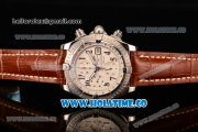 Breitling Chronomat Evolution Swiss Valjoux 7750 Automatic Steel Case with White Dial and Silver Arabic Numeral Markers (BP)