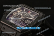 Hublot MP-06 Senna Chrono Miyota OS20 Quartz PVD Case with Skeleton Dial and White Stick Markers