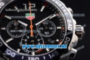 Tag Heuer Formula 1 Chronograph Miyota Quartz Stainless Steel Case/Bracelet with Black Dial and Stick/Arabic Numeral Markers