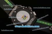 Hublot Big Bang Ayrton Senna Chronograph Miyota Quartz Movement PVD Case with Black Dial and Black Rubber Strap