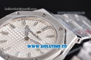 Audemars Piguet Royal Oak Swiss Quartz Steel Case/Bracelet with White Dial and Stick Markers