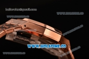 Audemars Piguet Royal Oak 41MM Clone AP Calibre 3120 Automatic Full Rose Gold with Black Dial and Stick Markers (EF)