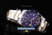 Rolex Submariner Automatic Movement Two Tone Strap with Blue Dial and Bezel