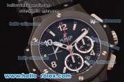 Hublot Big Bang Chronograph Swiss Valjoux 7750-DD Automatic PVD Case with Stick Markers and Black Dial