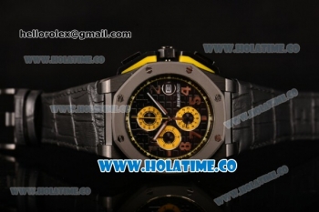 Audemars Piguet Royal Oak Offshore Chrono Miyota OS10 Quartz PVD Case with Black Dial and Rose Gold Arabic Numeral Markers