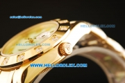 Rolex Datejust Automatic Movement Full Gold with Green Dial and Roman Numerals-ETA Coating Case