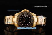 Rolex GMT Master II Automatic Movement Gold Case with Ceramic Bezel and Gold Strap 36mm