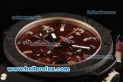 Hublot Big Bang Swiss Valjoux 7750 Automatic Movement PVD Case with Ceramic Bezel and Brown Rubber Strap - 1:1 Original