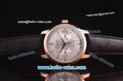 Glashutte Original Senator Sixties Automatic Rose Gold Case with Silver Dial and Black Leather Strap