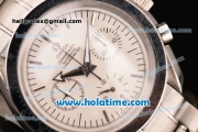 Omega Speedmaster Broad Arrow Chrono Venus 75 Manual Winding Full Steel with White Dial and Silver Stick Markers