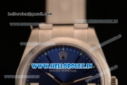 Rolex Oyster Perpetual Air King Clone Rolex 3135 Automatic Rose Gold Case Blue Dial With Stick Markers Steel Bracelet- 1:1Original(AR)