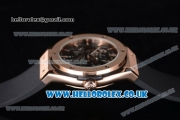 Hublot Classic Fusion Skeleton Asia Automatic Rose Gold Case with Skeleton Dial and Black Rubber Strap