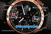 Chopard Mille Miglia GT XL Chrono Miyota Quartz PVD Case with Black Dial and Rose Gold Bezel