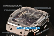 Hublot MP-06 Senna Chrono Miyota OS20 Quartz Steel Case with Stick Markers and Skeleton Dial