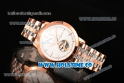 Vacheron Constantin Patrimony Tourbillon Two Tone with White Dial and Rose Gold Stick Markers