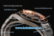 Rolex Submariner Asia 2813 Automatic PVD Case with Orange Markers and Carbon Fiber Dial