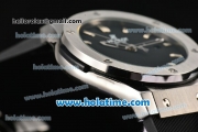 Hublot Classic Fusion Swiss ETA 2824 Automatic Steel Case with Black Dial and Black Rubber Strap - 1:1 Original