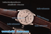 Longines Master Collection Swiss ETA 2836 Automatic Steel Case with White Dial and Brwon Leather Strap-1:1 Original