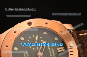 Panerai Luminor Submersible 1950 3 Days PAM382 Clone P.9000 Automatic Bronze Case with Green Dial