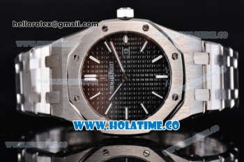 Audemars Piguet Royal Oak Swiss Quartz Steel Case/Bracelet with Black Dial and White Stick Markers