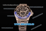 Rolex GMT-Master II Chronometer Asia Automatic Full Steel with Black Dial and White Dot Markers - Blue/Black Bezel