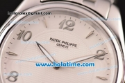 Patek Philippe Calatrava Swiss ETA 2892 Automatic Movement Full Steel with White Dial and Silver Markers