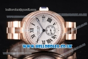 Cartier Cle de Cartier Asia ST16 Automatic Rose Gold Case with White Dial Two Tone Bracelet and Diamonds Bezel