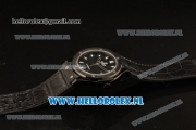 Hublot Classic Fusion 9015 Auto PVD Case PVD Bezel with Black Dial and Black Leather Strap
