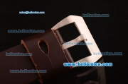 Panerai Radiomir Brevettato Swiss ETA 6497 Manual Winding Titanium Case with Black Dial and Dark Red Leather Strap-1:1 Original