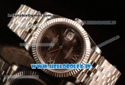 Rolex Datejust 37mm Swiss ETA 2836 Automatic Steel Case with Jubilee Steel Bezel Pink Dial Diamond Roman Steel Bracelet